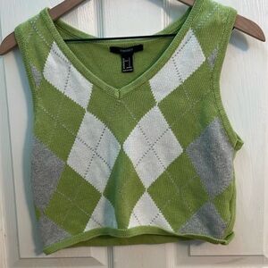 FOREVER21 Argyle sweater vest